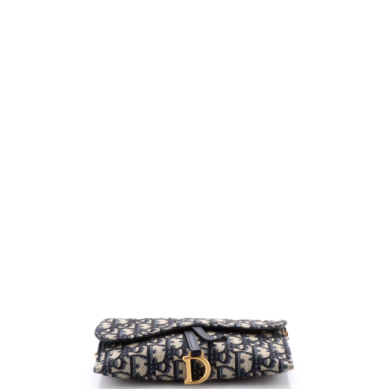 Saddle Chain Wallet Oblique Canvas - Deep Luxury
