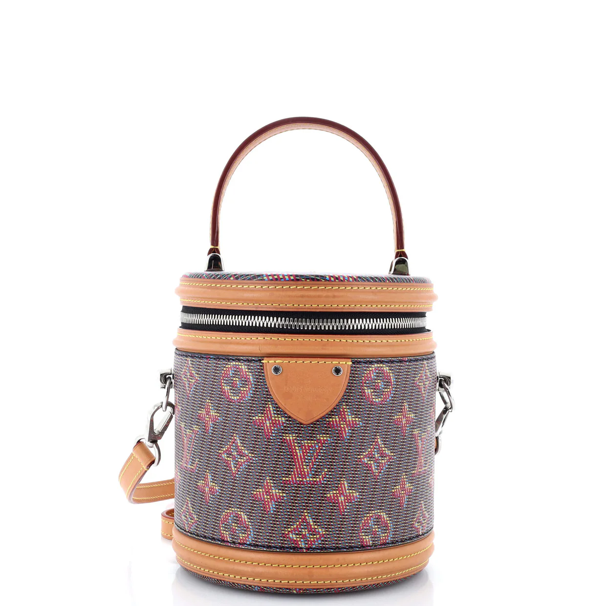Cannes Handbag Damier Monogram LV Pop Canvas - Deep Luxury