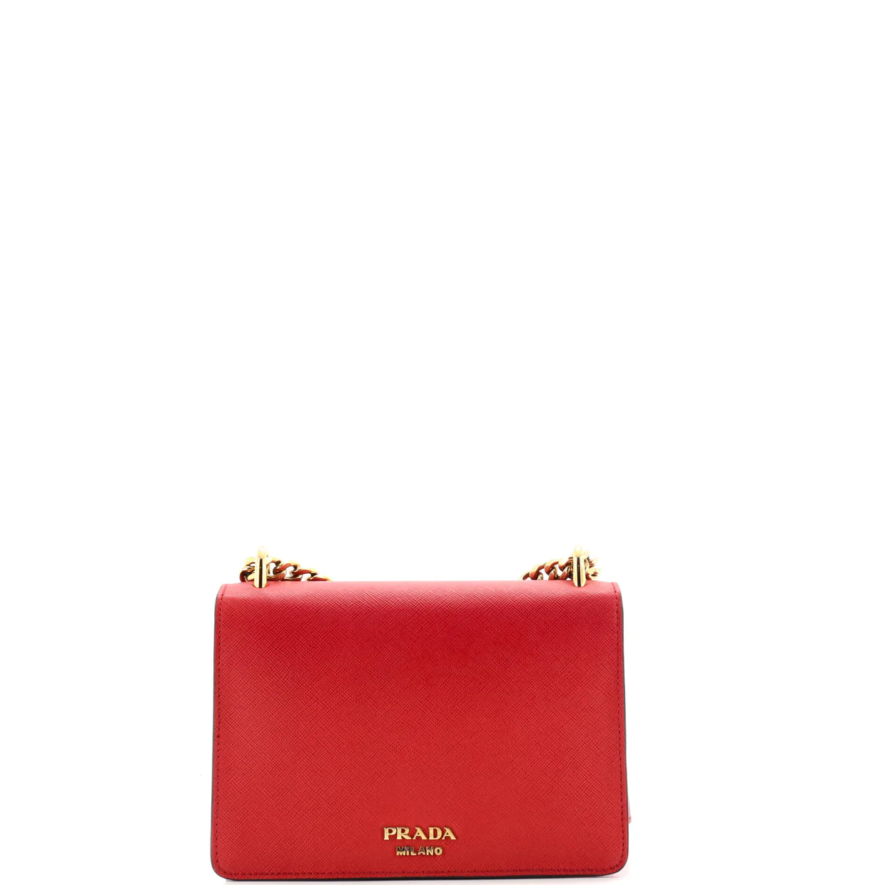 Envelope Flap Chain Shoulder bag Saffiano Leather Small - Deep Luxury