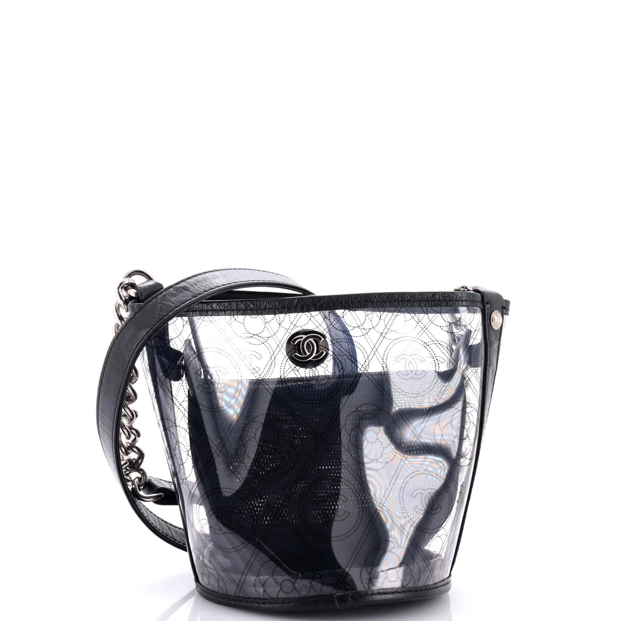 Camellia Coco Bucket Bag Printed PVC Small - Deep Luxury