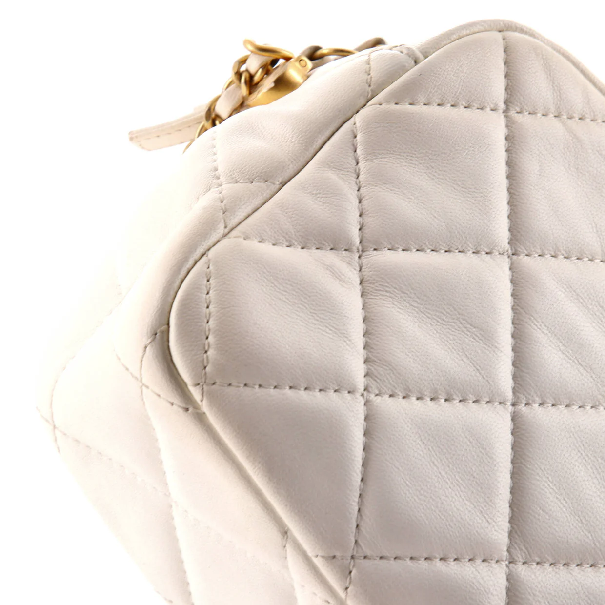 My Perfect Adjustable Chain Camera Bag Quilted Lambskin with Pearls Small - Deep Luxury