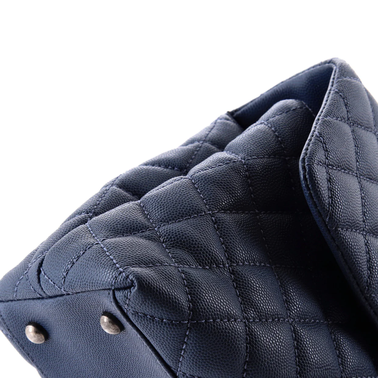 Coco Top Handle Bag Quilted Caviar Small - Deep Luxury