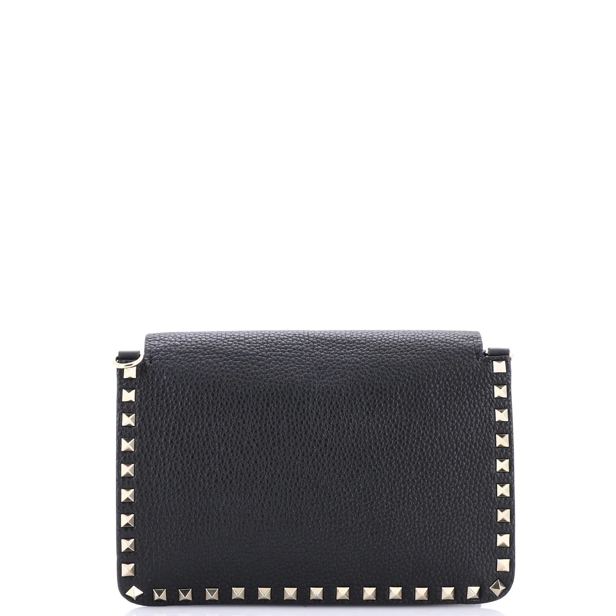 Rockstud Front Handle Flap Bag Leather Small - Deep Luxury