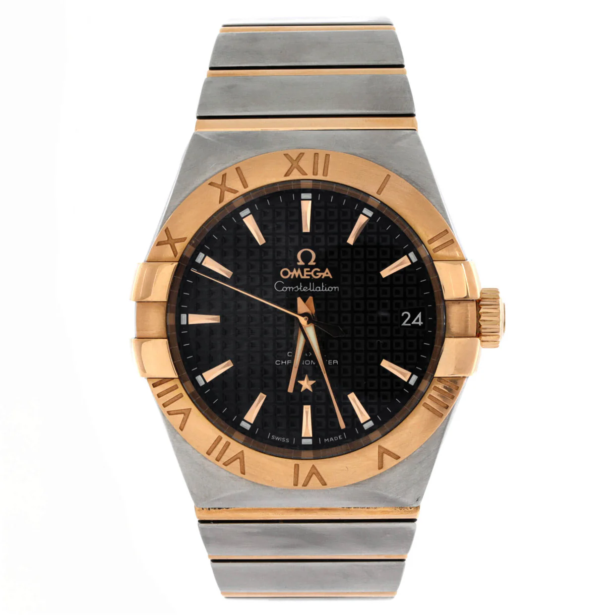 Constellation Co-Axial Chronometer Automatic Watch Stainless Steel with Rose Gold 38 - Deep Luxury