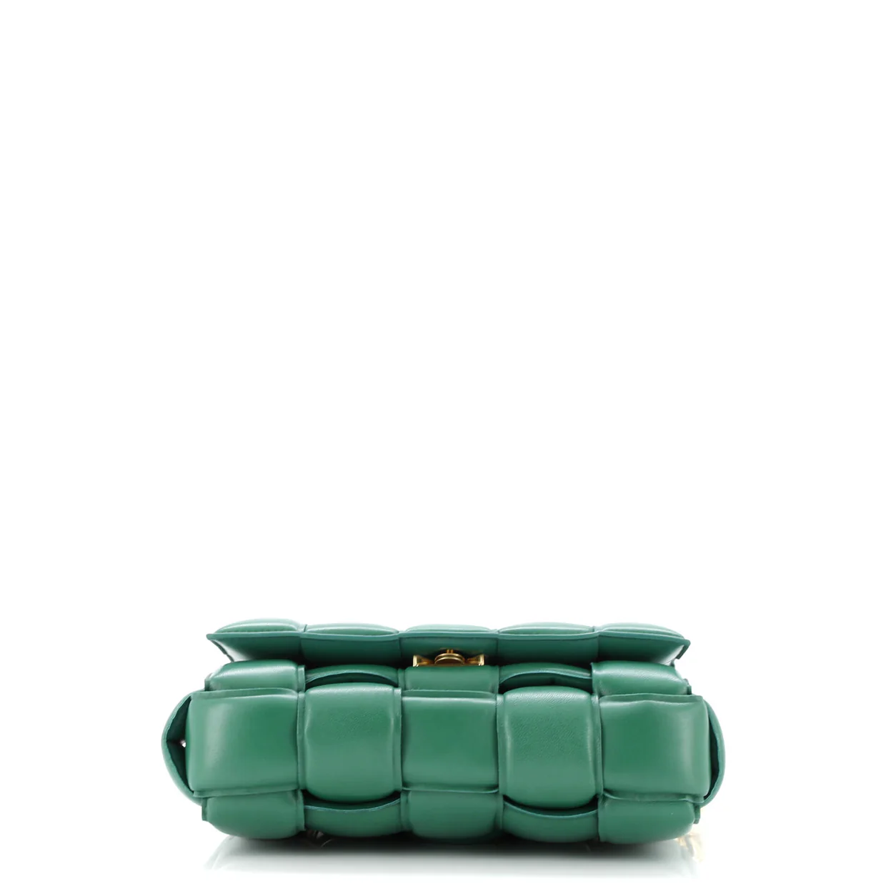 Cassette Chain Crossbody Bag Padded Maxi Intrecciato Leather - Deep Luxury