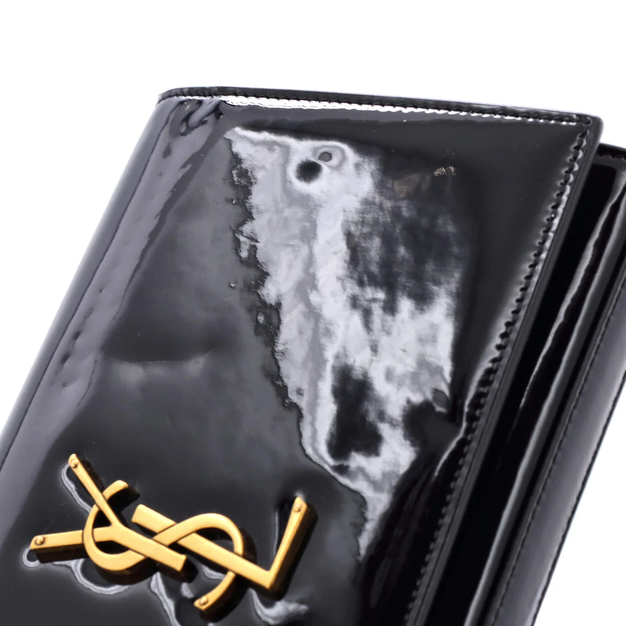 Classic Monogram Wallet on Chain Patent - Deep Luxury