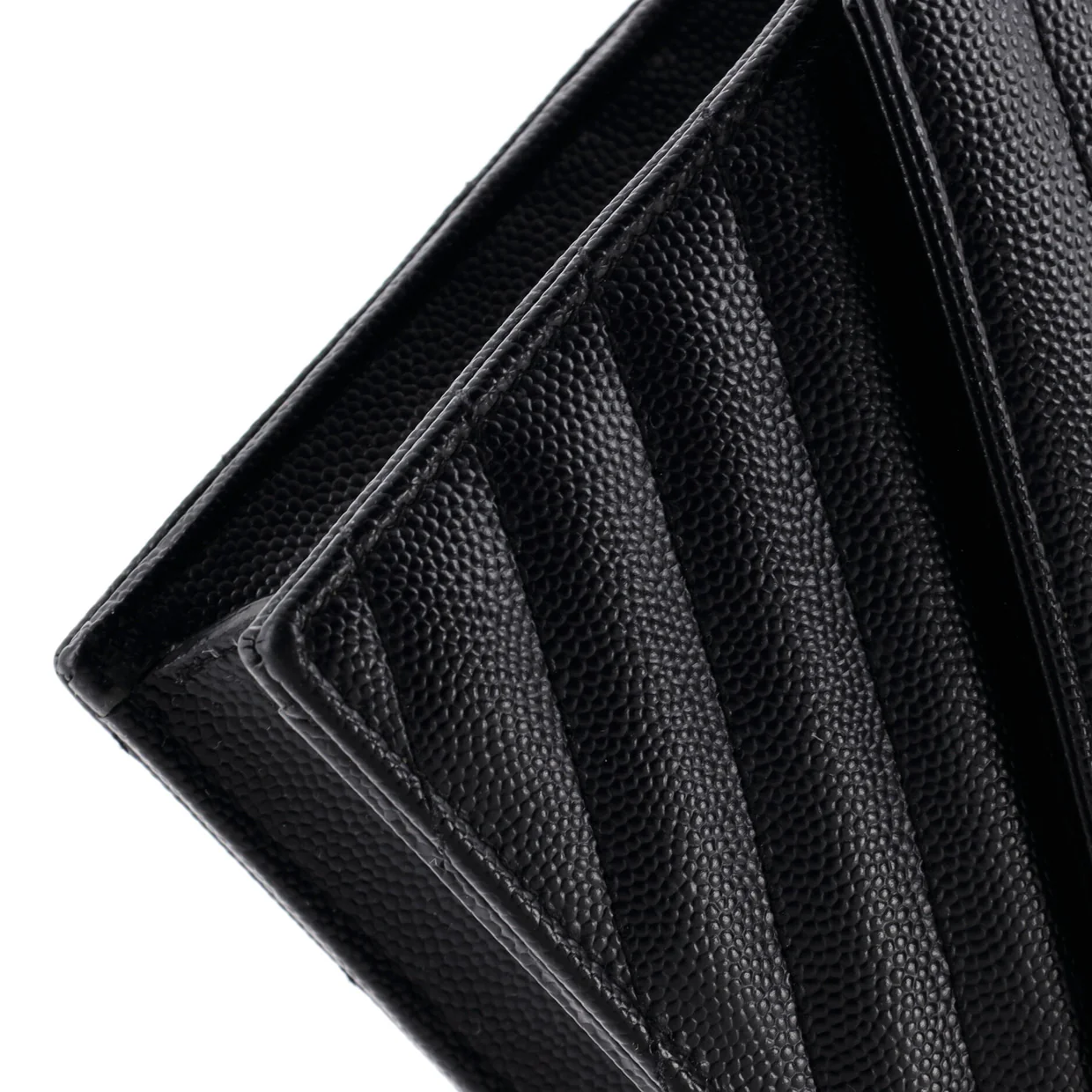 Classic Monogram Wallet on Chain Matelasse Chevron Leather Small - Deep Luxury