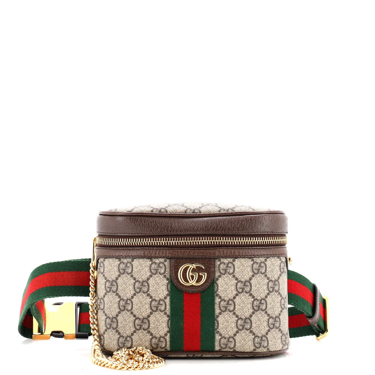 Ophidia Chain Belt Bag GG Coated Canvas Small - Deep Luxury