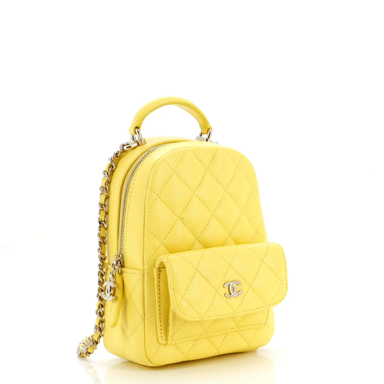 Classic CC Chain Pocket Backpack Quilted Caviar Mini - Deep Luxury