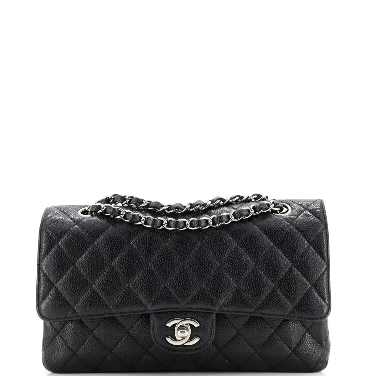 Classic Double Flap Bag Quilted Caviar Medium - Deep Luxury