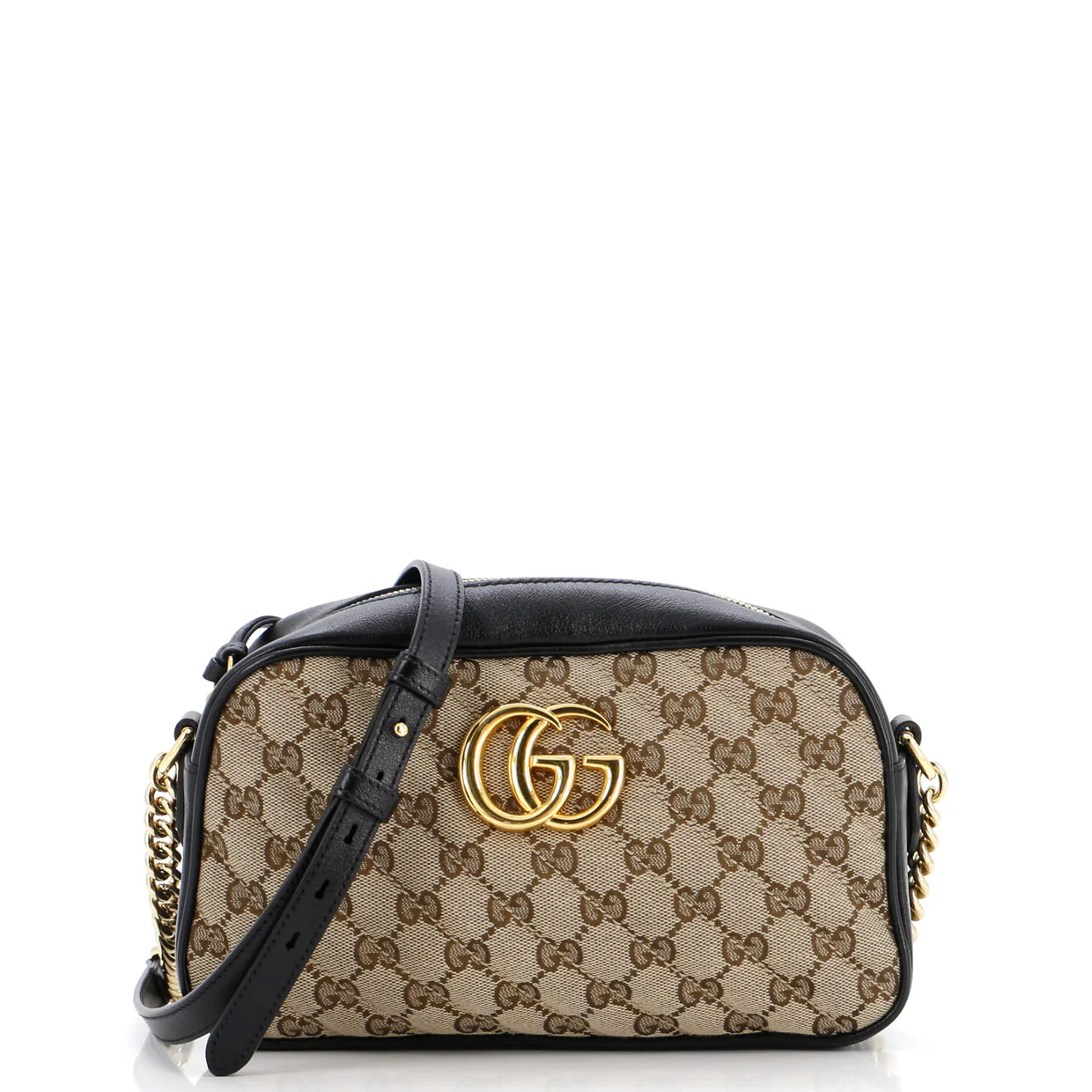 GG Marmont Shoulder Bag Diagonal Quilted GG Canvas Small - Deep Luxury