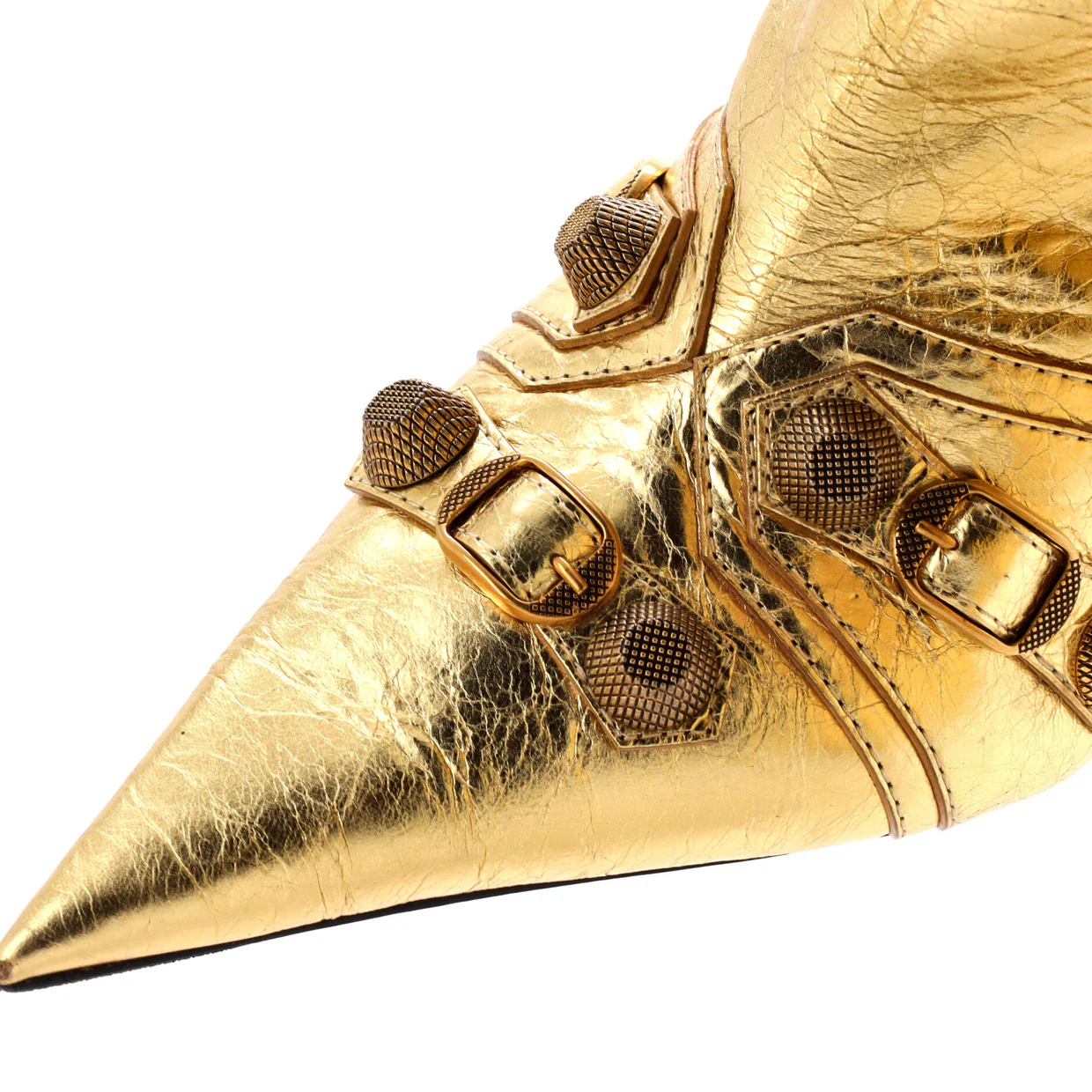 Women's Cagole Knee High Boots Studded Leather 90 - Deep Luxury