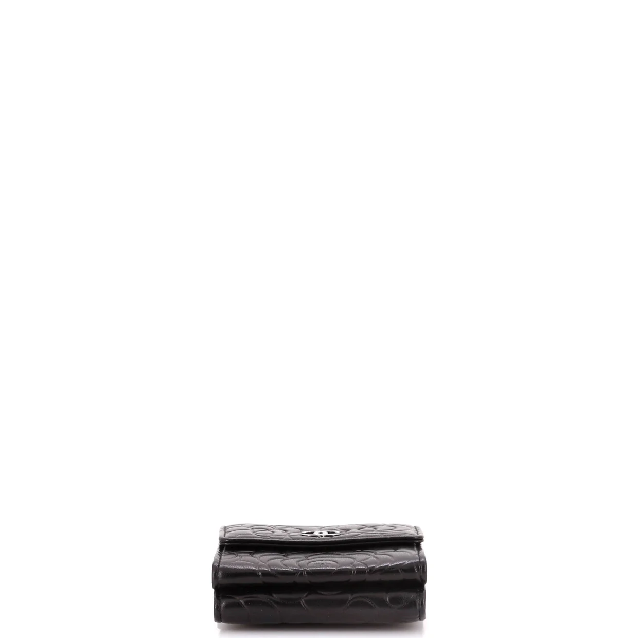Trifold Wallet Camellia Lambskin Compact - Deep Luxury
