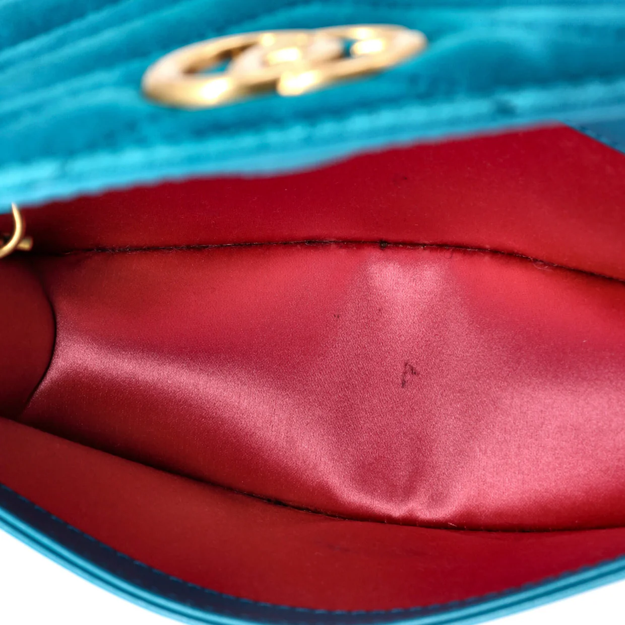 GG Marmont Chain Flap Bag Matelasse Velvet Mini - Deep Luxury