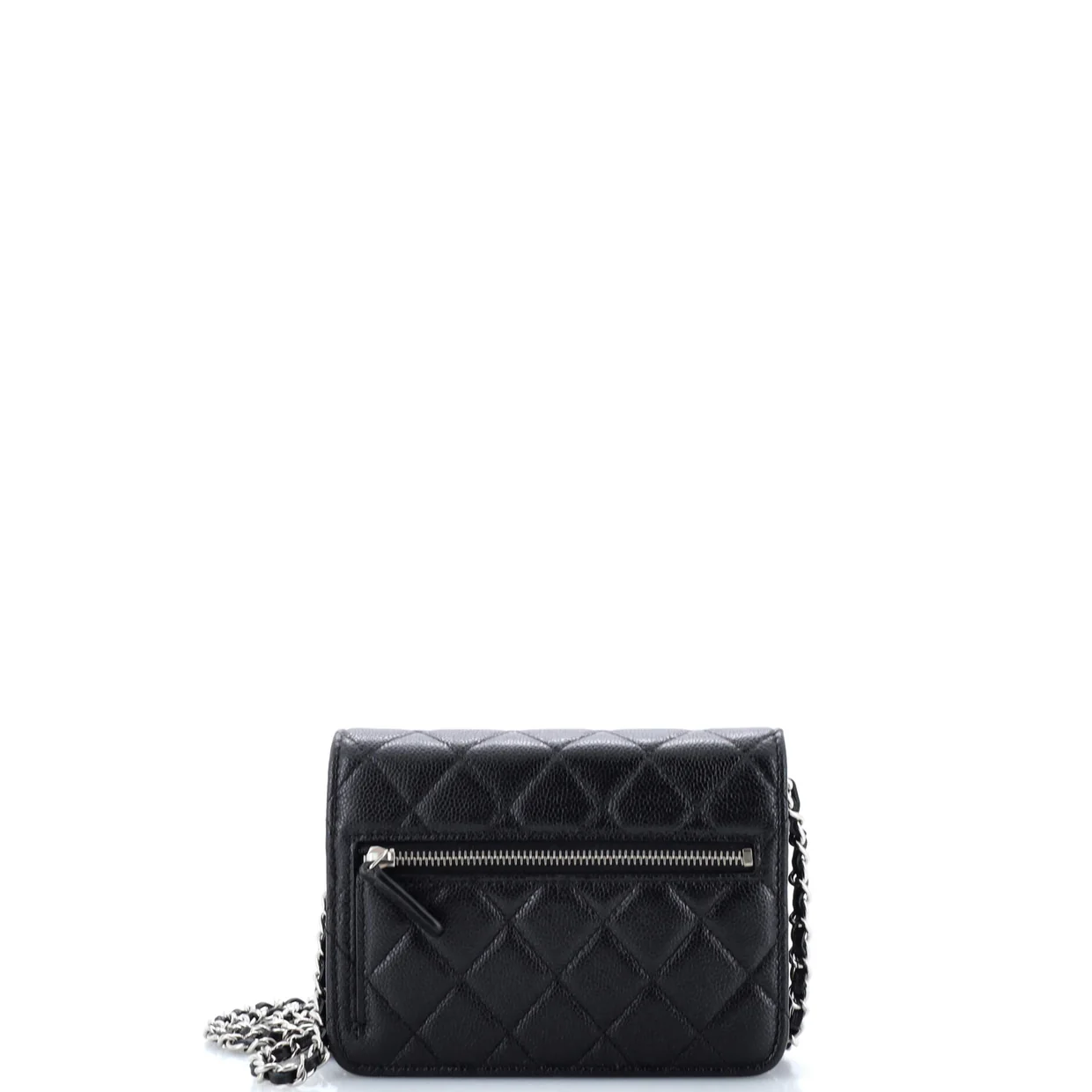 Wallet on Chain Quilted Caviar Mini - Deep Luxury