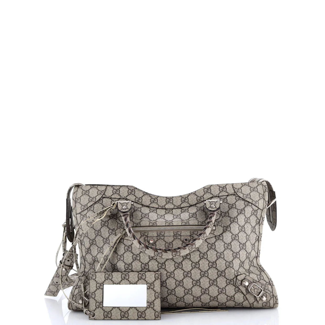 x Balenciaga The Hacker Project Neo Classic City Bag GG Coated Canvas Medium - Deep Luxury
