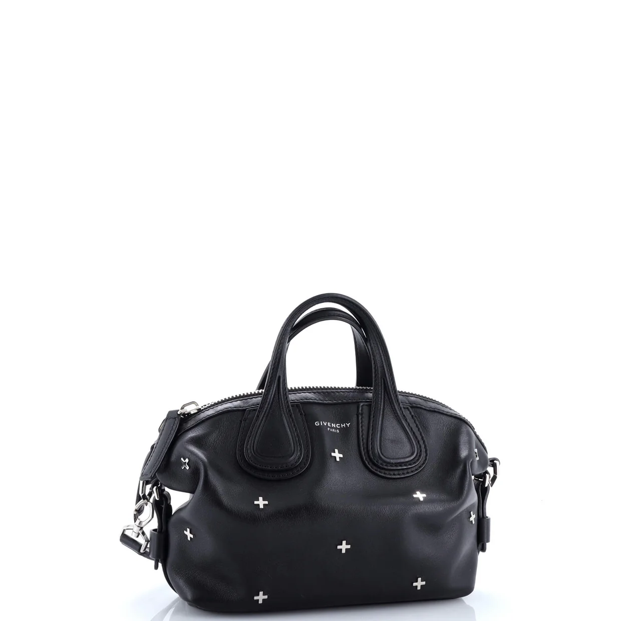 Nightingale Satchel Studded Waxed Leather Mini - Deep Luxury