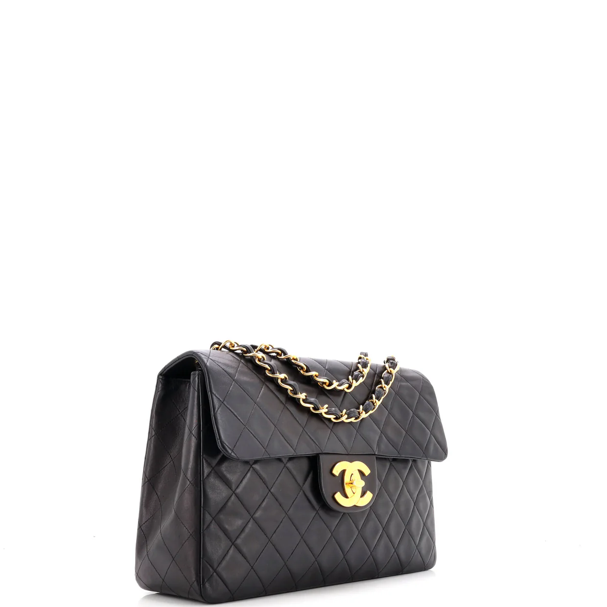 Vintage Classic Single Flap Bag Quilted Lambskin Maxi - Deep Luxury