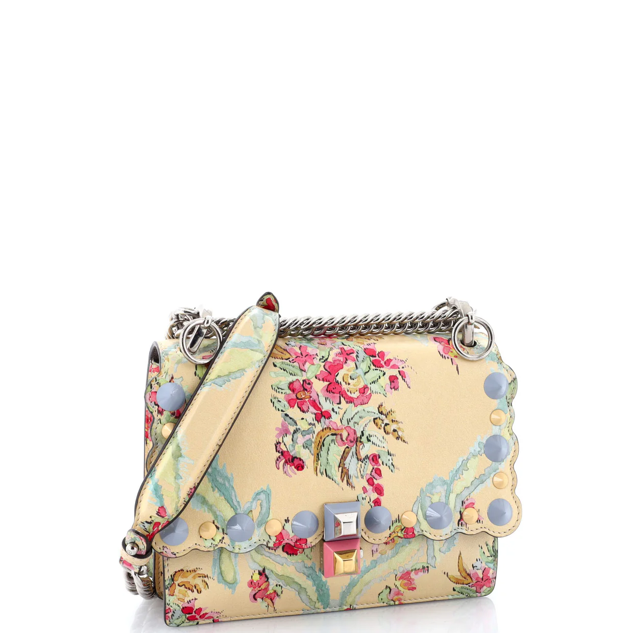 Kan I Bag Embellished Printed Leather Small - Deep Luxury