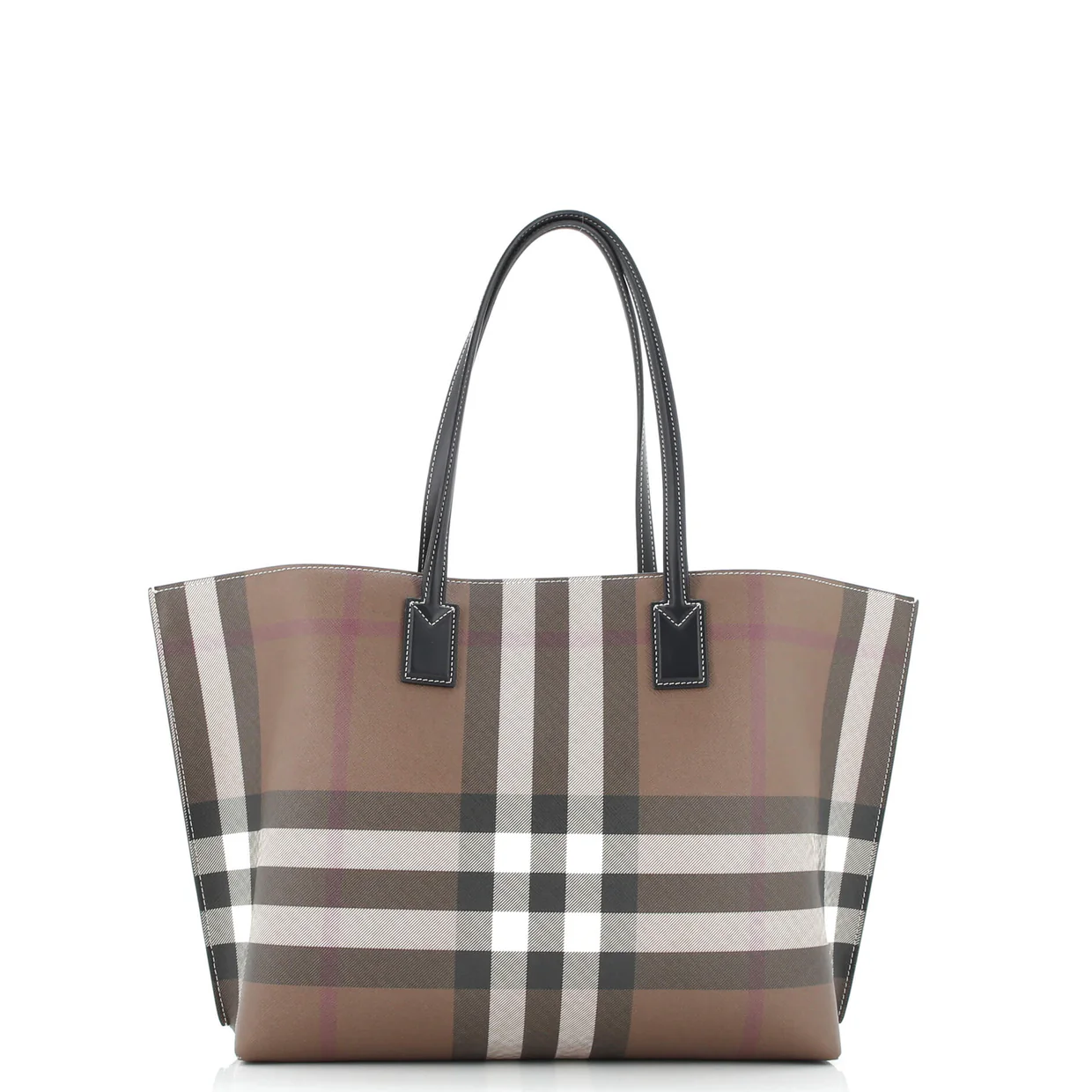 Soft Tote Check E-Canvas Medium - Deep Luxury