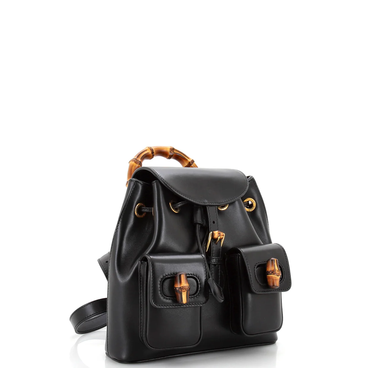 Bamboo Backpack Leather Small - Deep Luxury