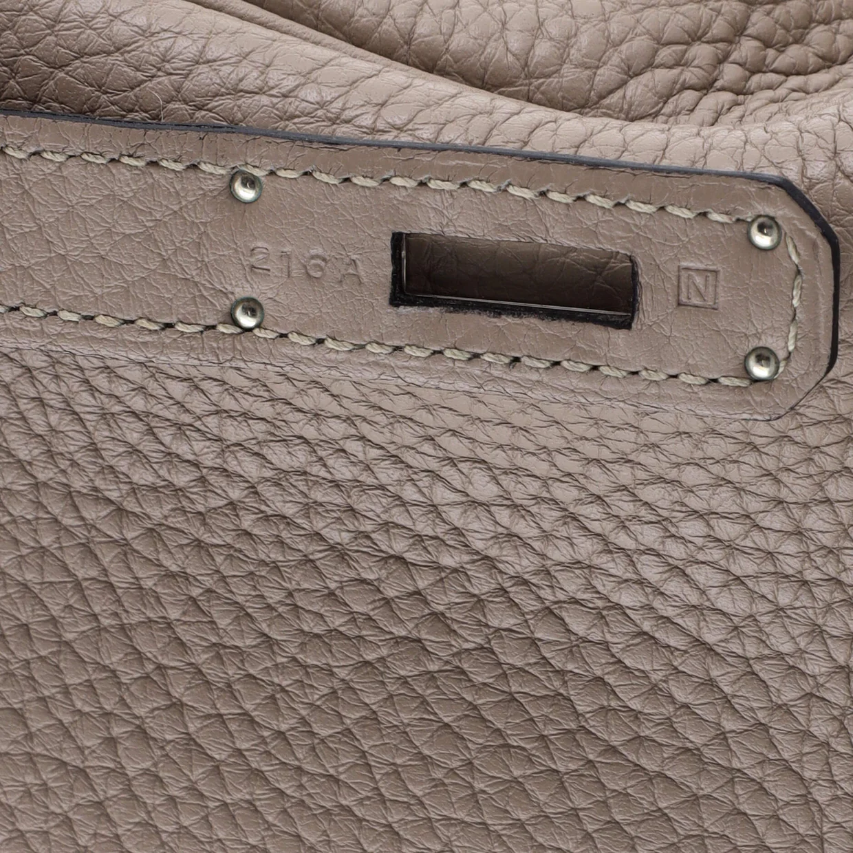 Birkin Handbag Grey Clemence with Palladium Hardware 30 - Deep Luxury
