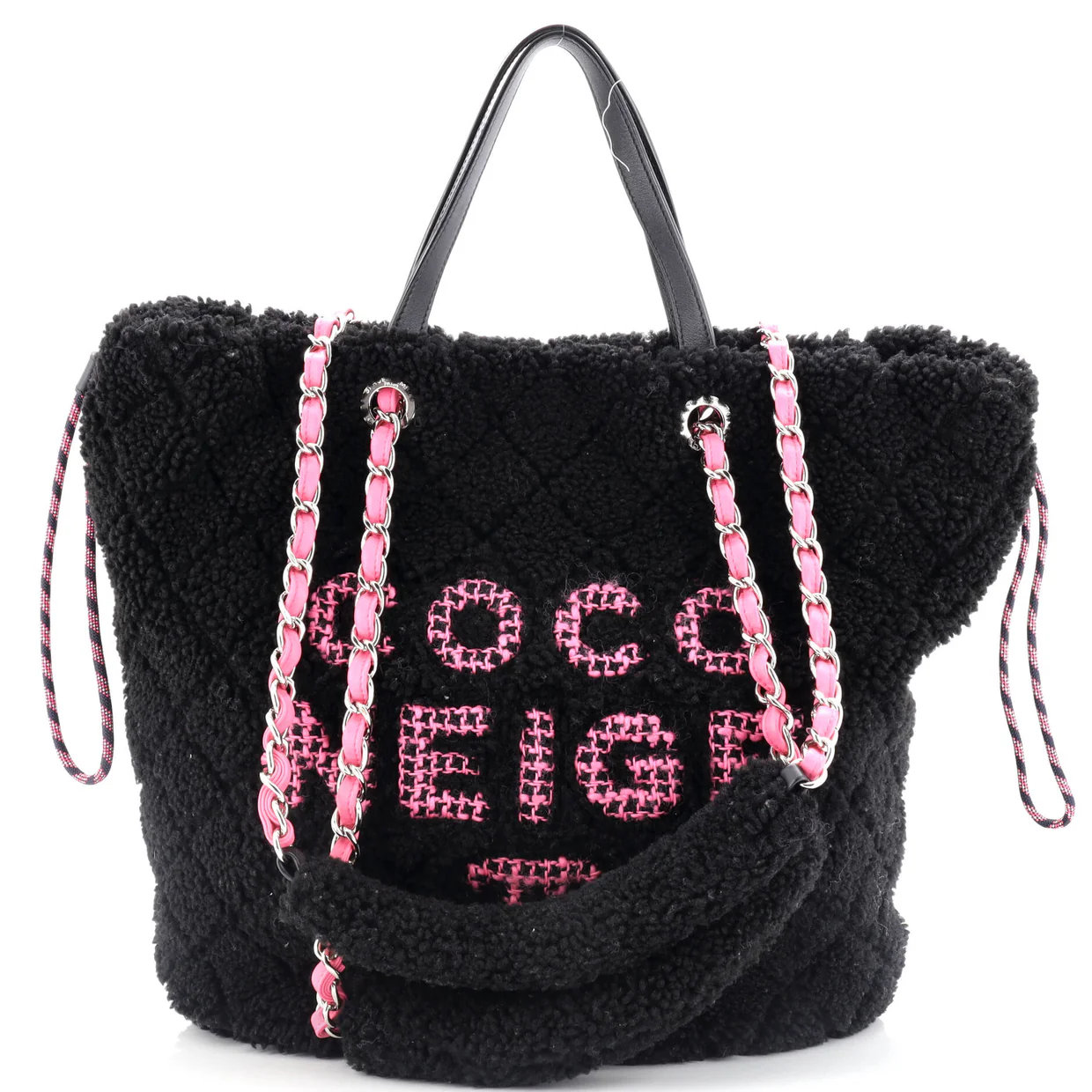 Coco Neige Shopping Tote Quilted Shearling Large - Deep Luxury