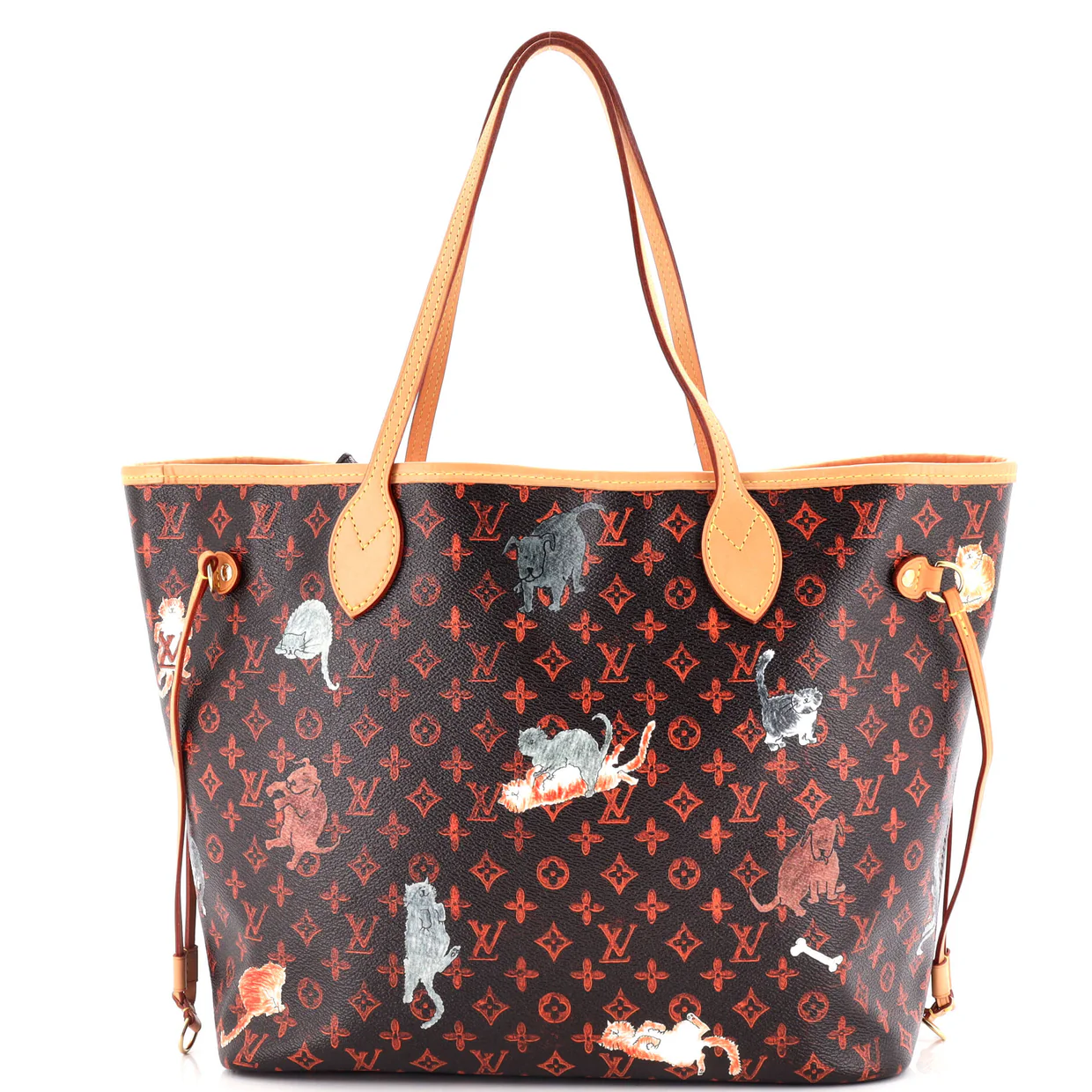 Neverfull NM Tote Limited Edition Grace Coddington Catogram Canvas MM - Deep Luxury
