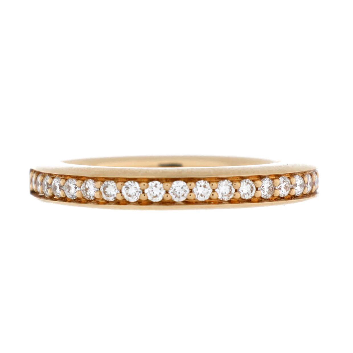 Lock Ring 18K Rose Gold with Pave Diamonds - Deep Luxury