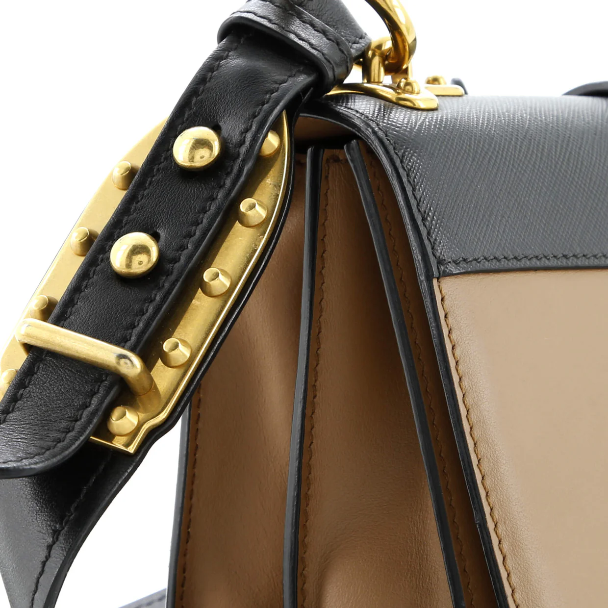 Cahier Crossbody Bag Leather and Saffiano Leather Large - Deep Luxury