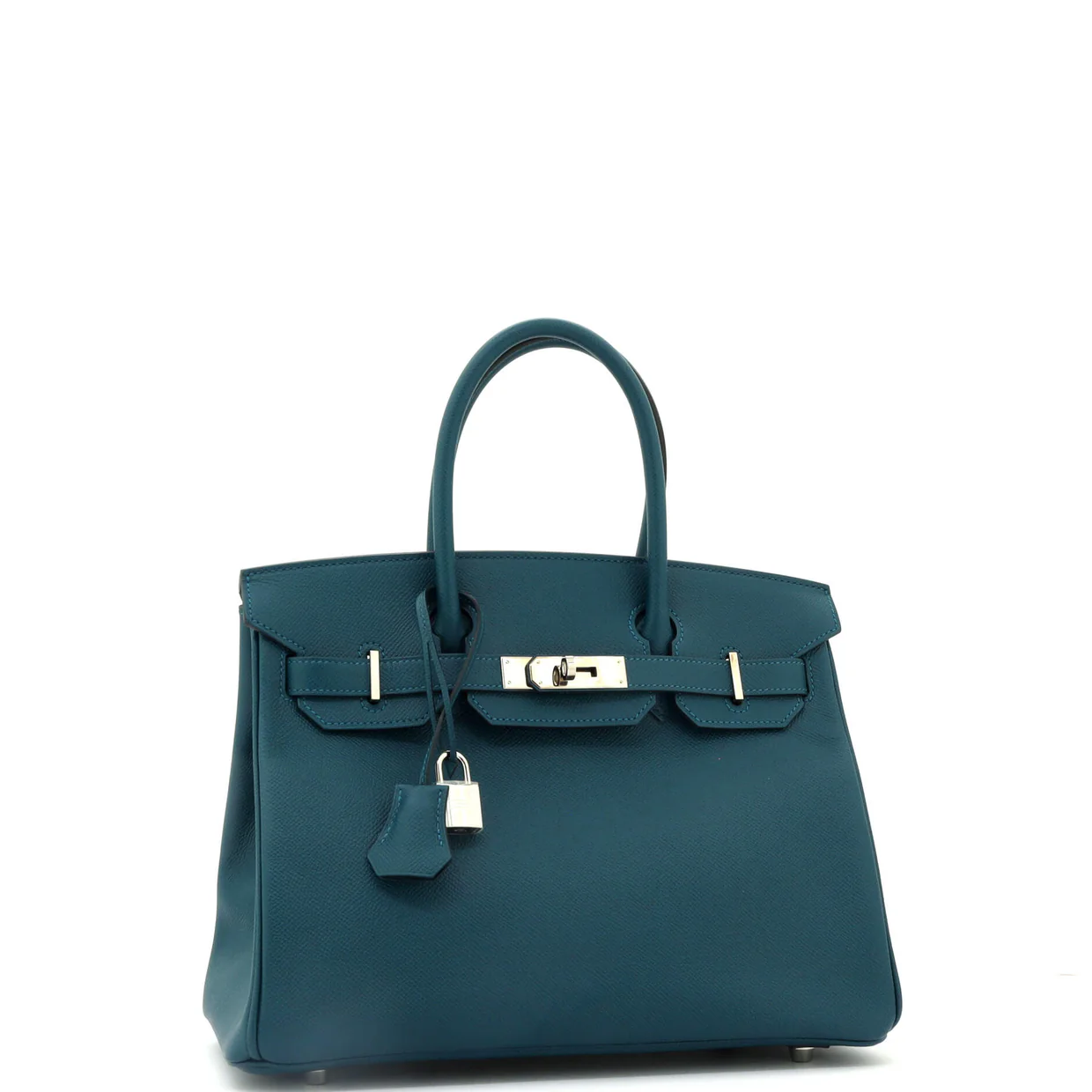 Birkin Handbag Colvert Epsom with Palladium Hardware 30 - Deep Luxury