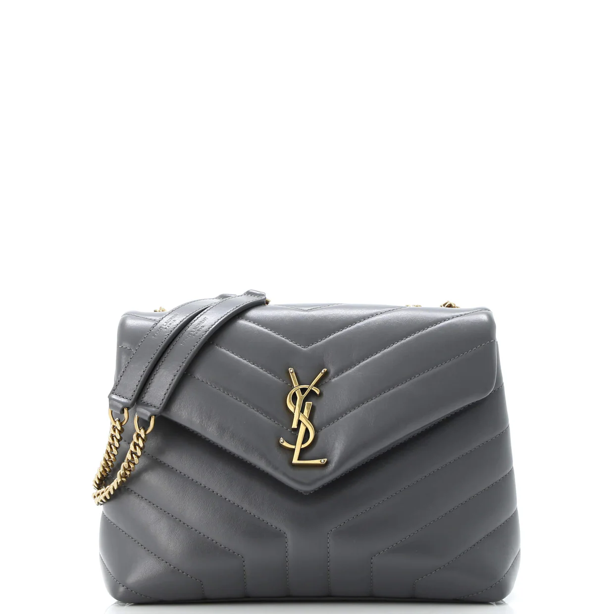 Loulou Shoulder Bag Matelasse Chevron Leather Small - Deep Luxury