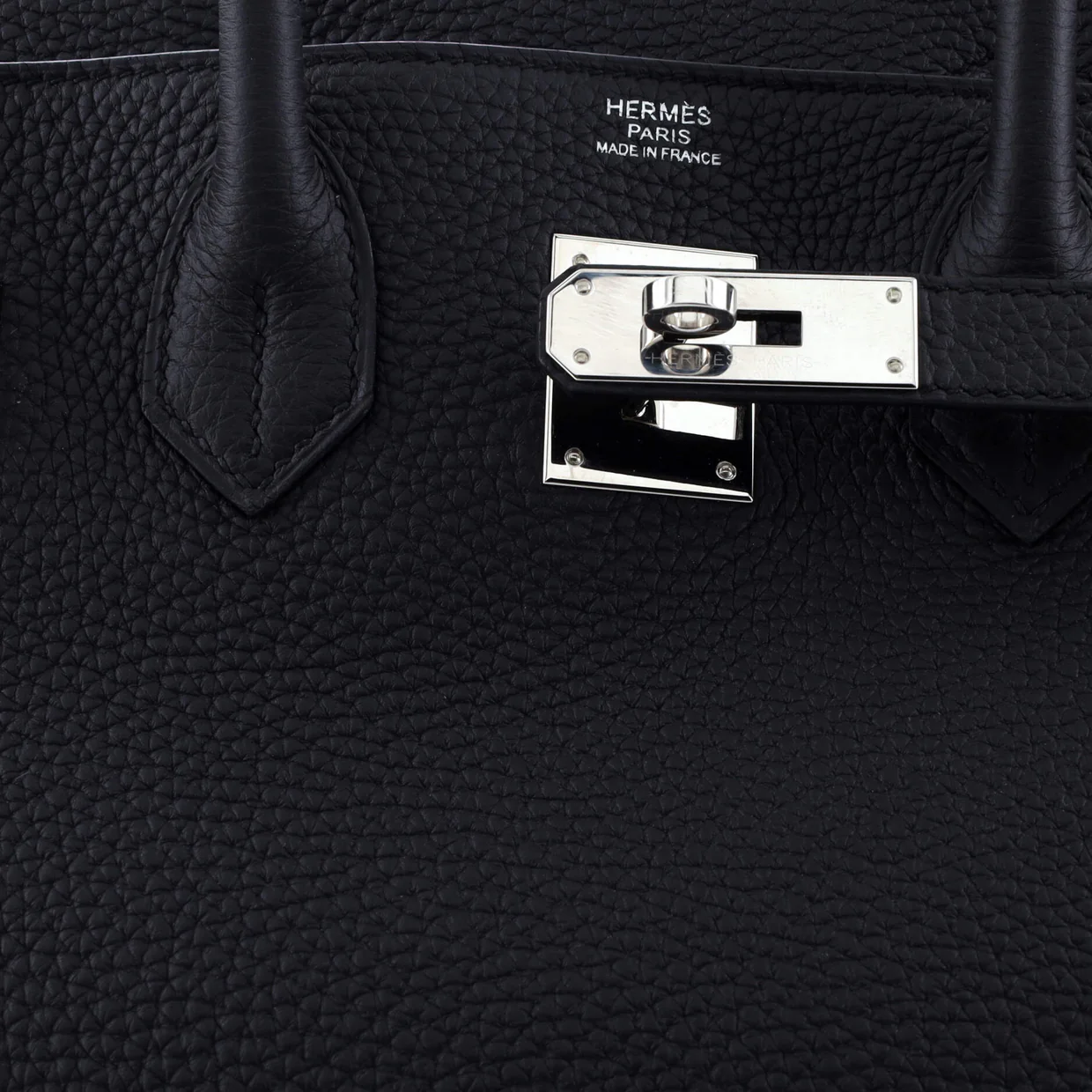 Birkin Handbag Noir Togo with Palladium Hardware 30 - Deep Luxury