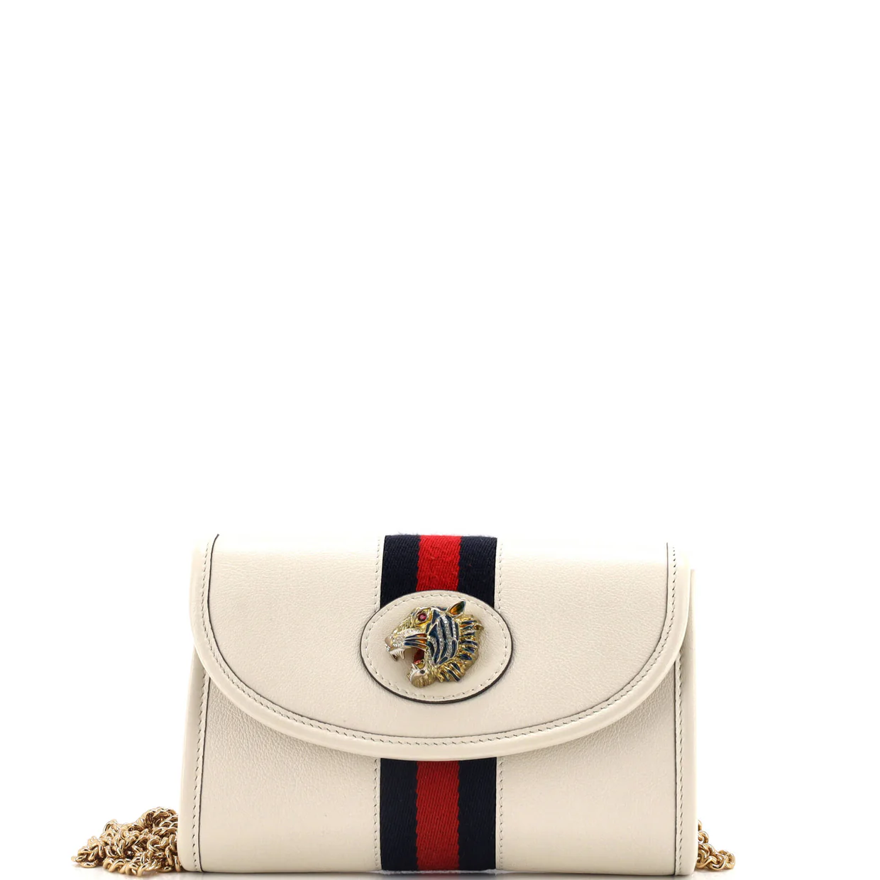 Rajah Web Chain Shoulder Bag Leather Mini - Deep Luxury