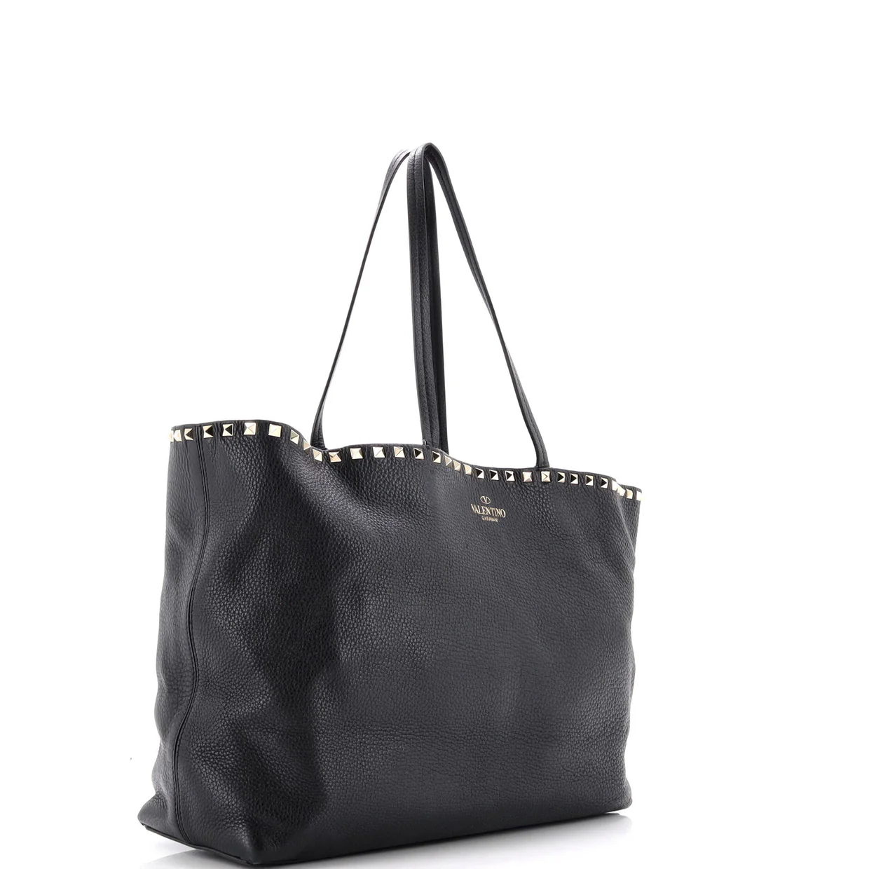 Rockstud Shopper Tote Leather Large - Deep Luxury