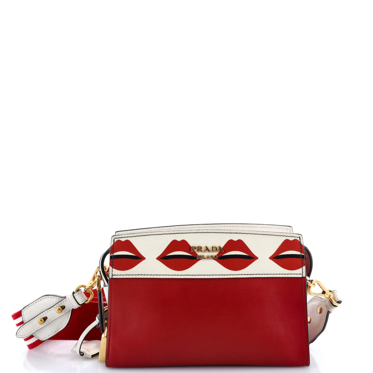 Esplanade Crossbody Bag Printed Saffiano and City Calf Small - Deep Luxury