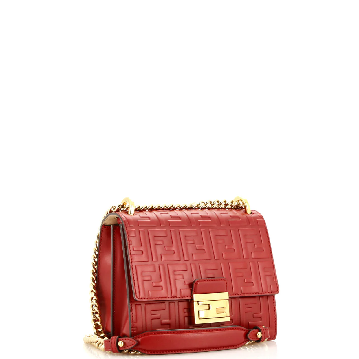 Kan U Shoulder Bag Zucca Embossed Leather Small - Deep Luxury