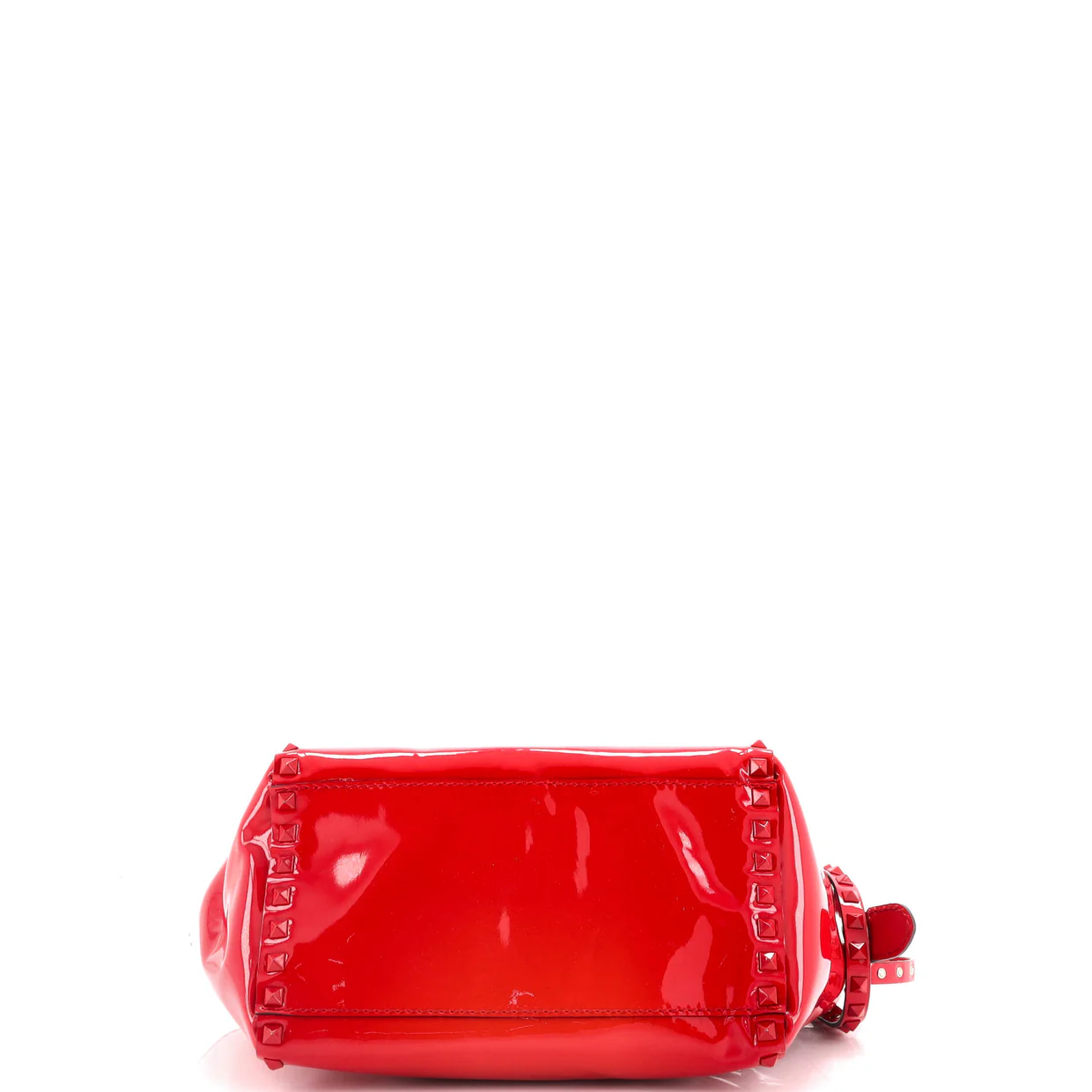 Rockstud Tote Rigid Patent Small - Deep Luxury