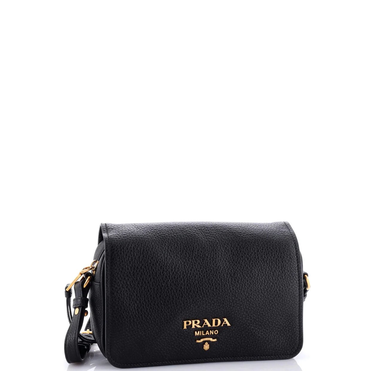 Flap Zip Crossbody Bag Vitello Phenix Small - Deep Luxury
