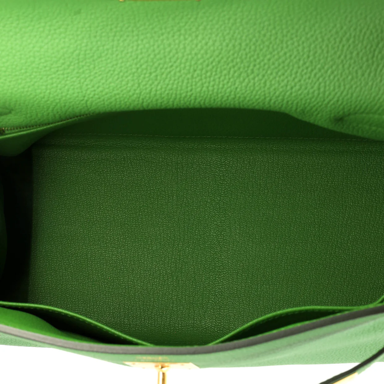 Kelly Handbag Vert Yucca Togo with Gold Hardware 28 - Deep Luxury