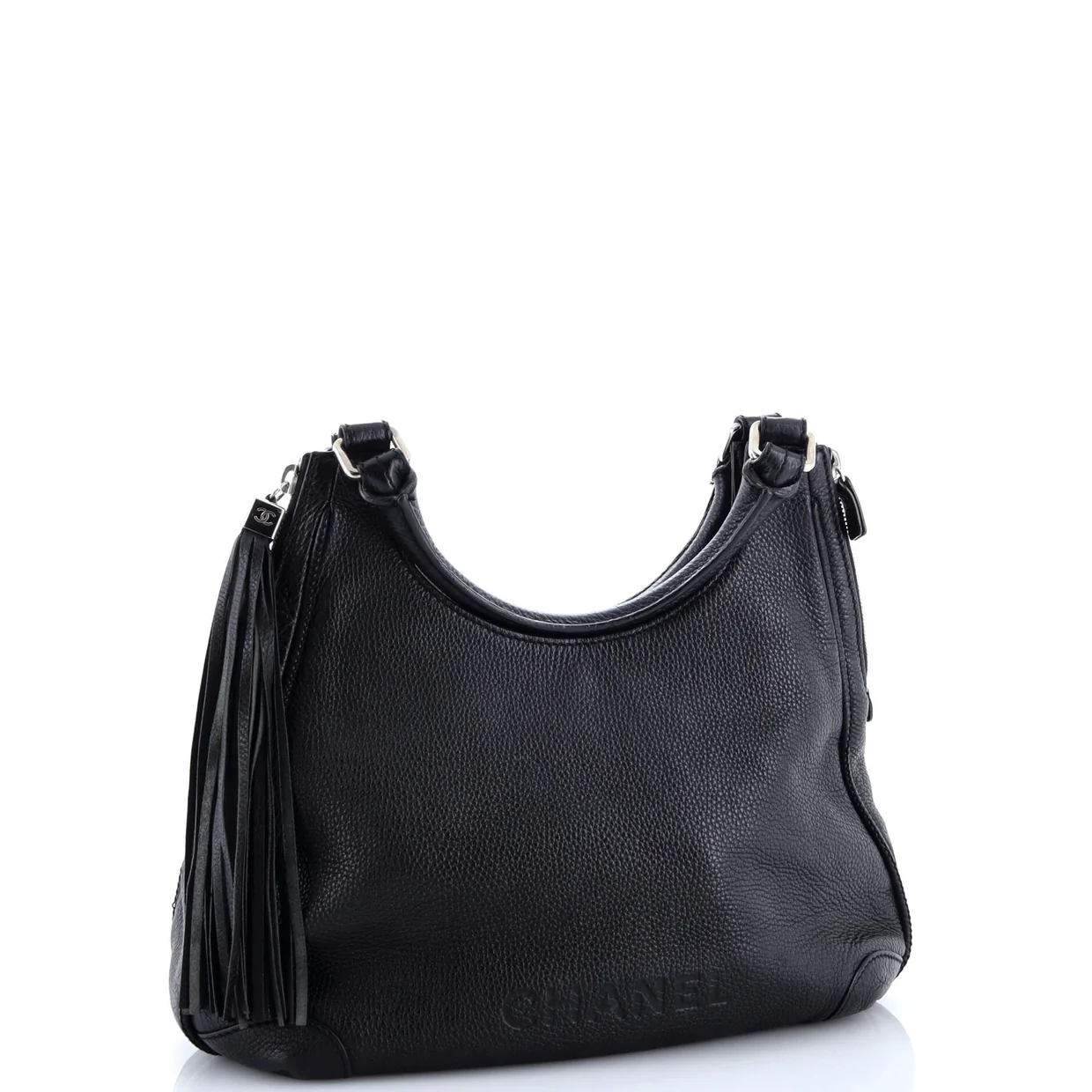 Lax Shoulder Bag Pebbled Leather Large - Deep Luxury