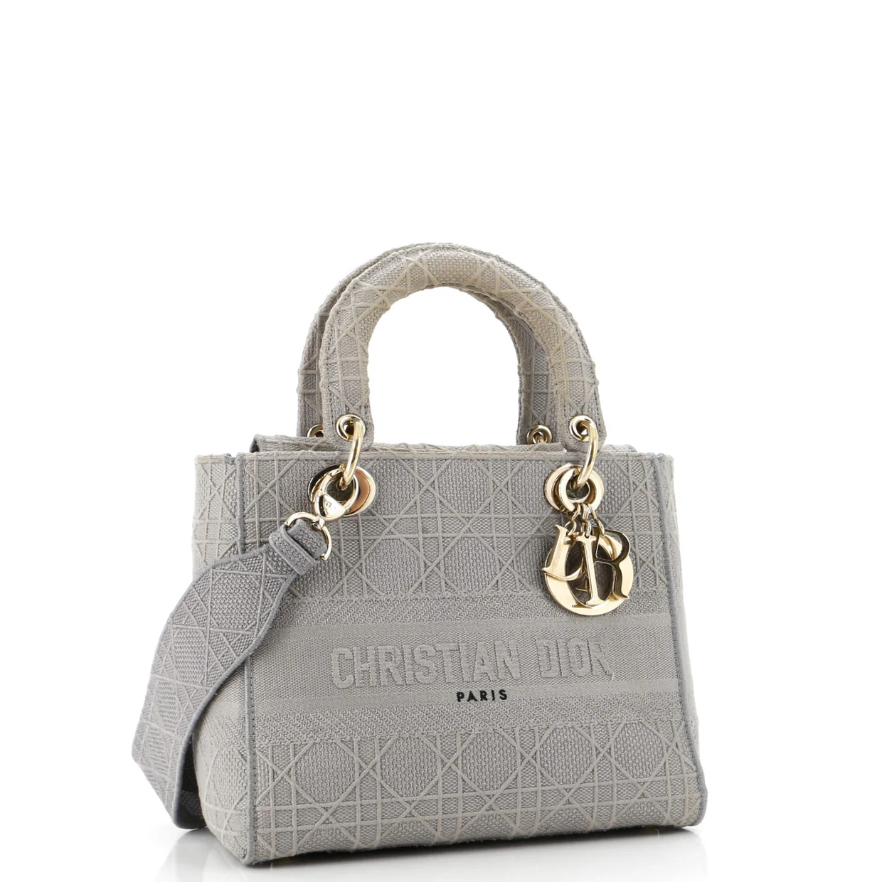 Lady D-Lite Bag Cannage Embroidered Canvas Medium - Deep Luxury