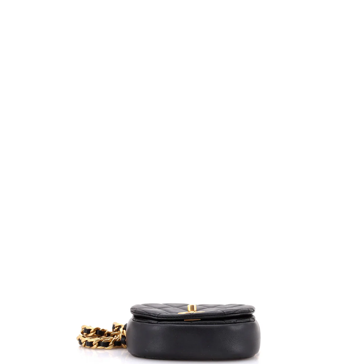 Coco Mail Clutch with Chain Quilted Calfskin Mini - Deep Luxury