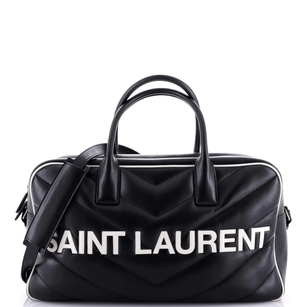 Miles Bowling Bag Matelasse Chevron Leather - Deep Luxury