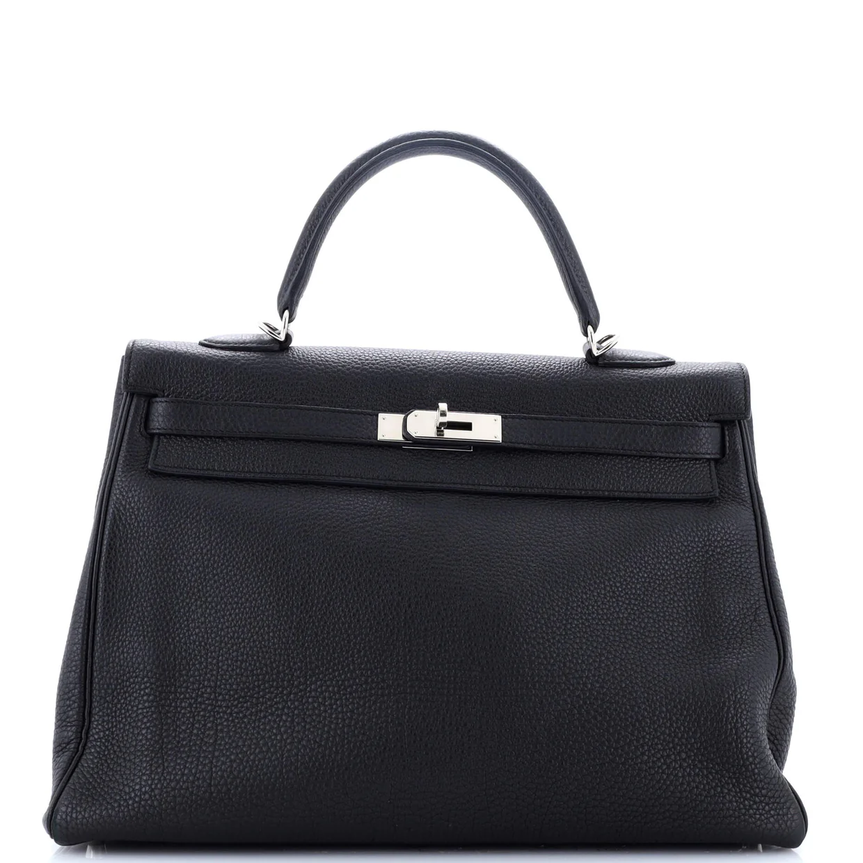Kelly Handbag Noir Togo with Palladium Hardware 35 - Deep Luxury