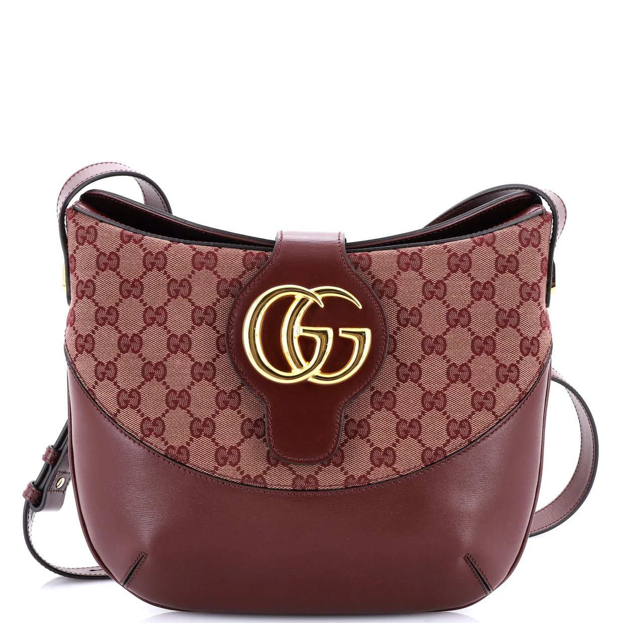 Arli Crossbody Bag Leather and GG Canvas Medium - Deep Luxury