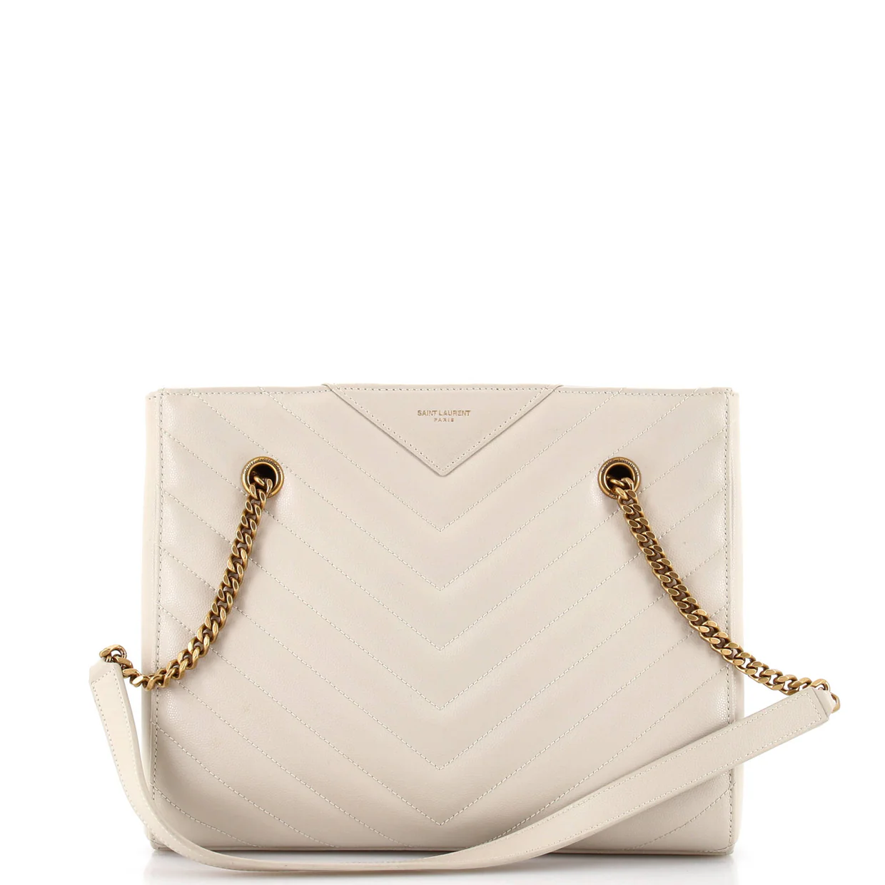 Tribeca Shopping Tote Matelasse Chevron Leather Small - Deep Luxury