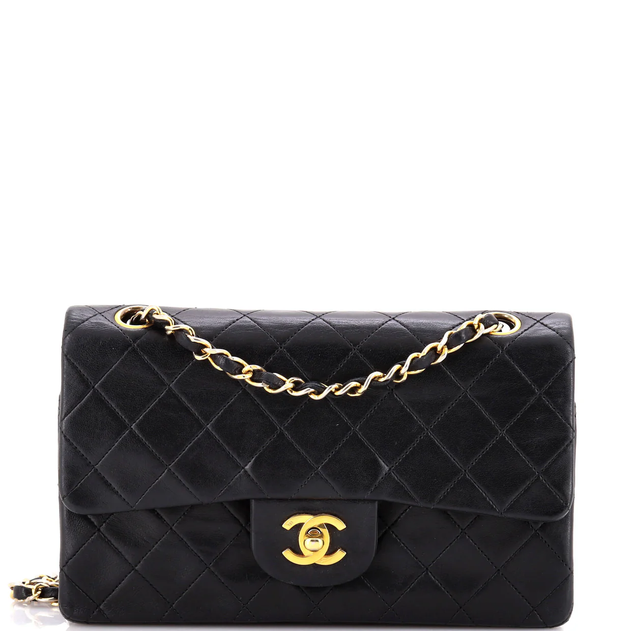 Vintage Classic Double Flap Bag Quilted Lambskin Small - Deep Luxury