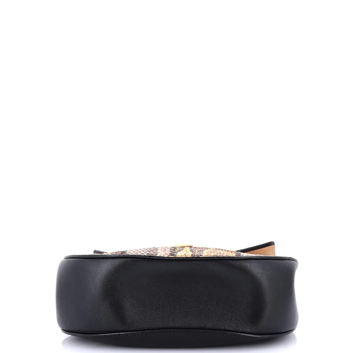 Drew Crossbody Bag Python and Leather Small - Deep Luxury