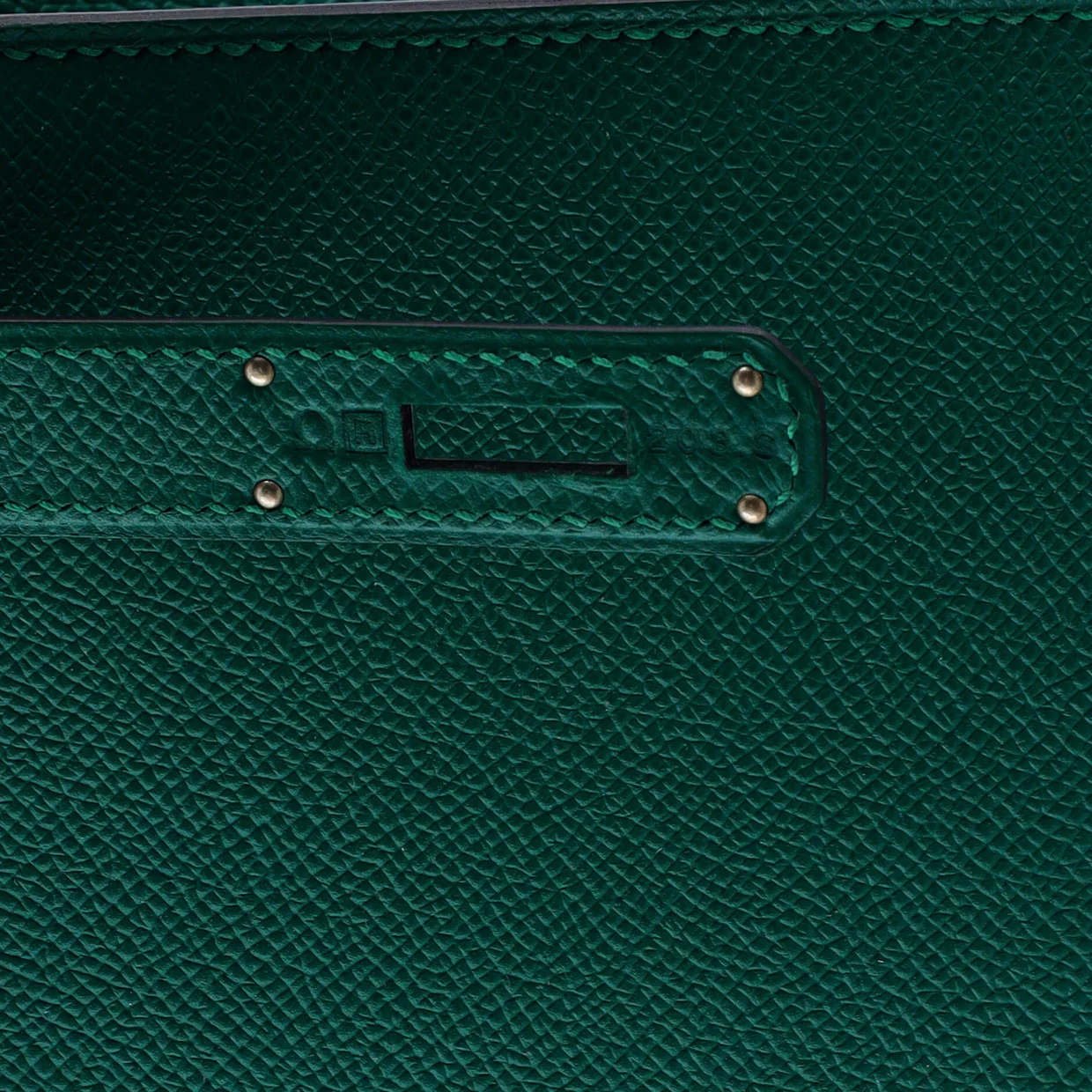 Kelly Handbag Malachite Epsom with Palladium Hardware 32 - Deep Luxury